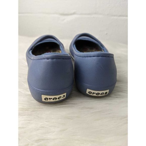 CrocsMary Jane Flats Women’s 11092 Slip On Comfort Round Toe Blue - Picture 3 of 4